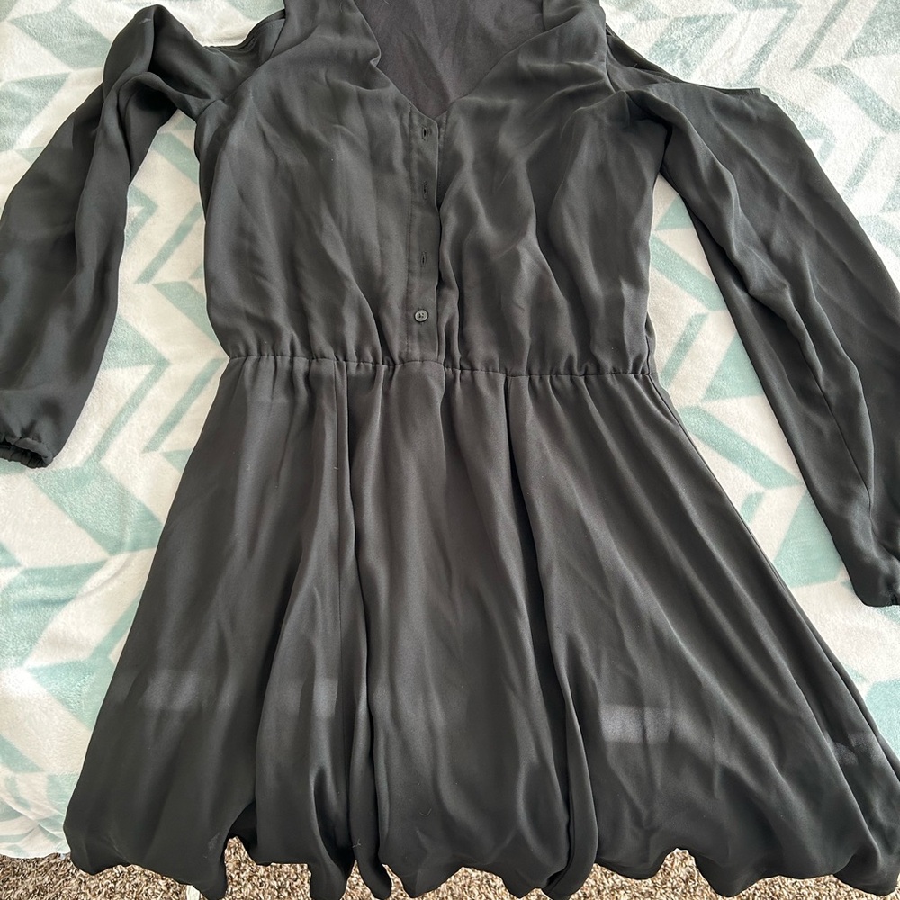 Banana Republic Black Long Sleeve Dress